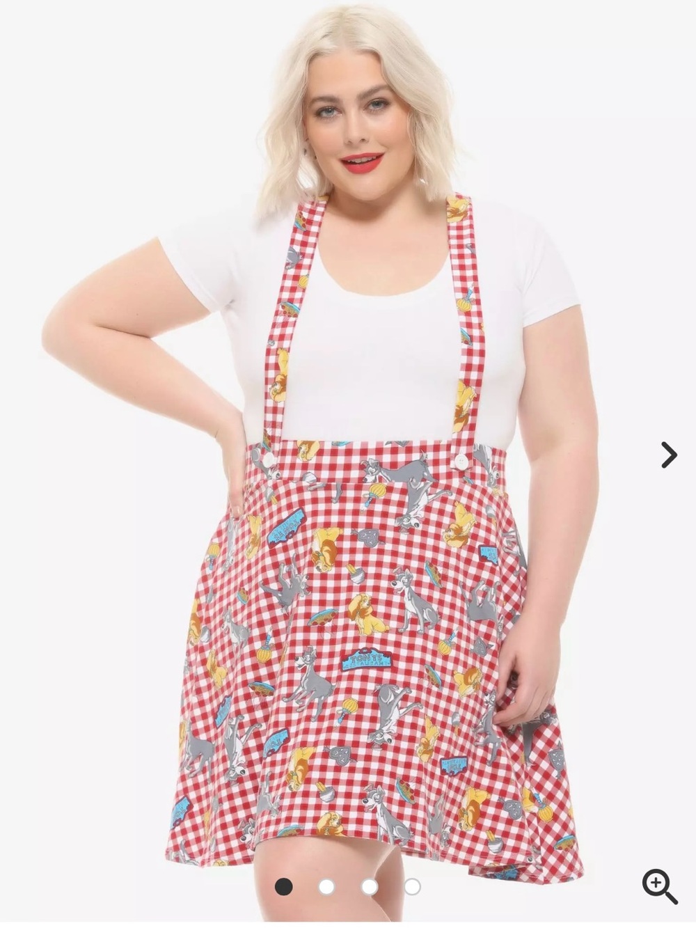 Disney Lady And The Tramp Tony's Restaurant Suspender Skater Skirt Plus Size 4x